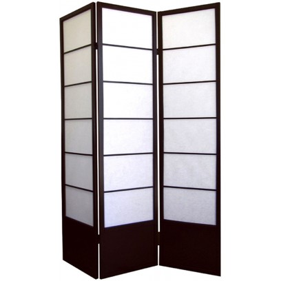 Shogun 3 Panel room divider - Espresso